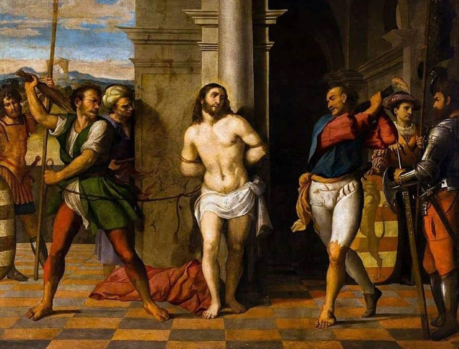 Flagelação de Jesus, preso à coluna.png