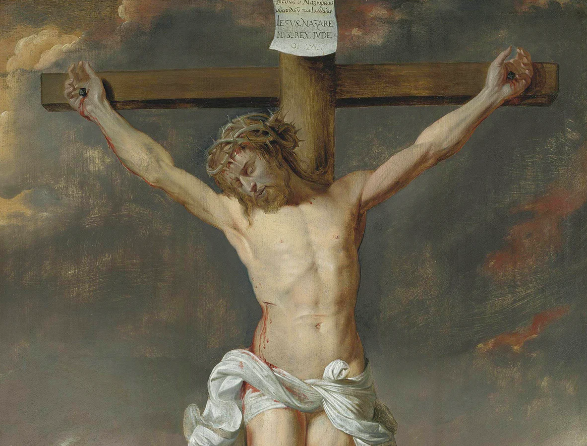 Jesus é crucificado e morre na cruz.png